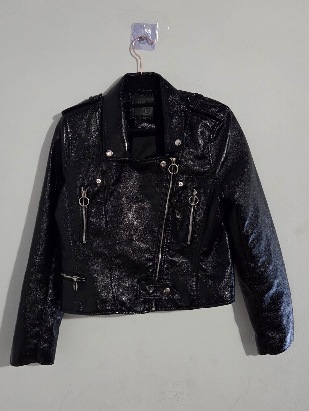 Blank NYC Patent Faux Leather Jacket